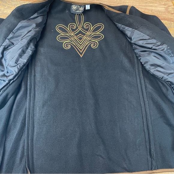 Bob Mackie Wearable Art Womens Large Embroidered Full Zip Fleece Jacket vintage - Picture 10 of 11